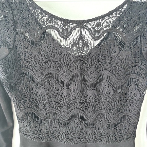 Lilly Pulitzer Black Remmy Lace Dress Fit n Flare Mini Short Preppy 3/4 Sleeve - Picture 5 of 11